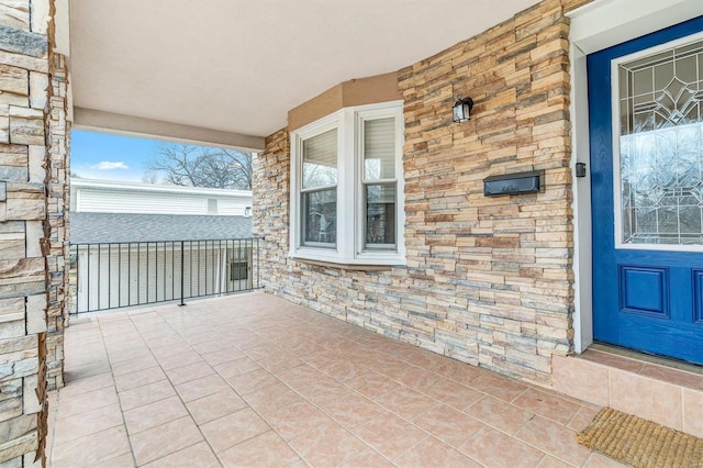 exterior space featuring covered porch