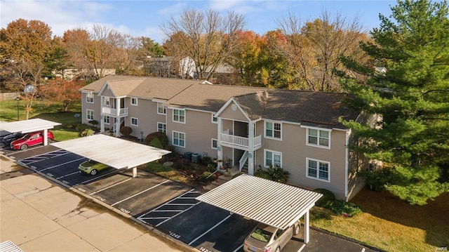 aerial view featuring a residential view