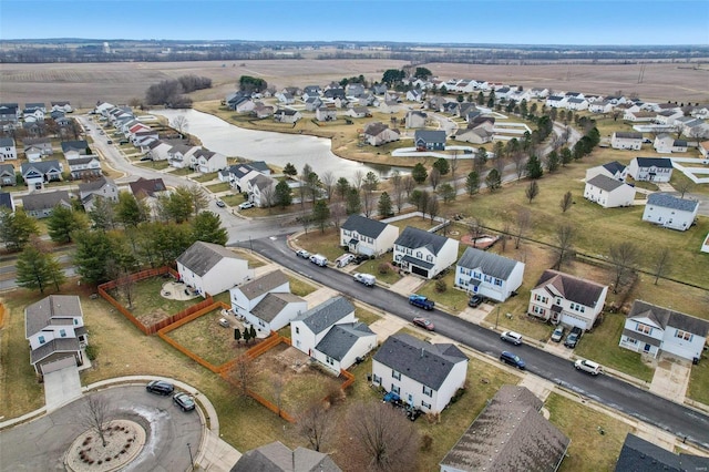 drone / aerial view with a residential view