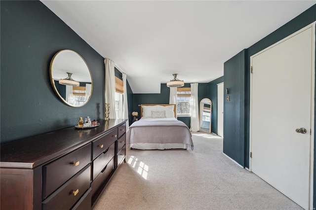 bedroom with carpet floors