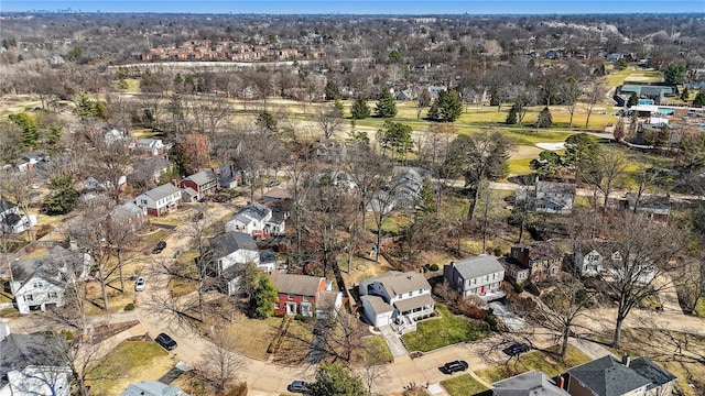 drone / aerial view with a residential view