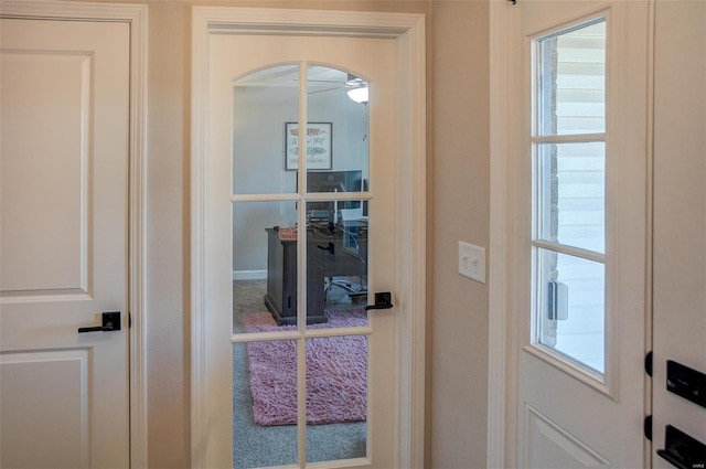 entryway with a wealth of natural light