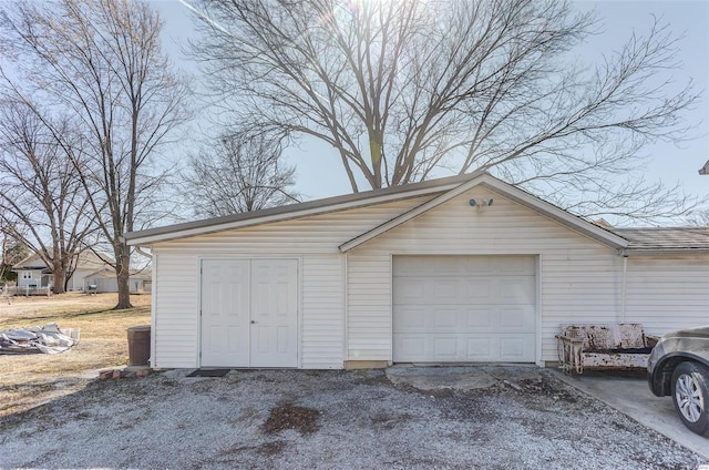 garage with driveway