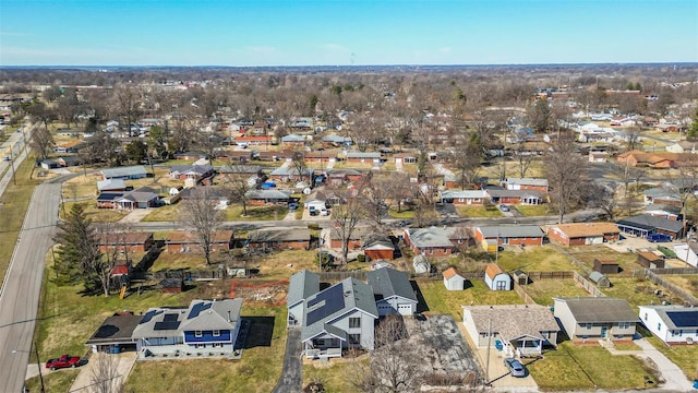 drone / aerial view with a residential view