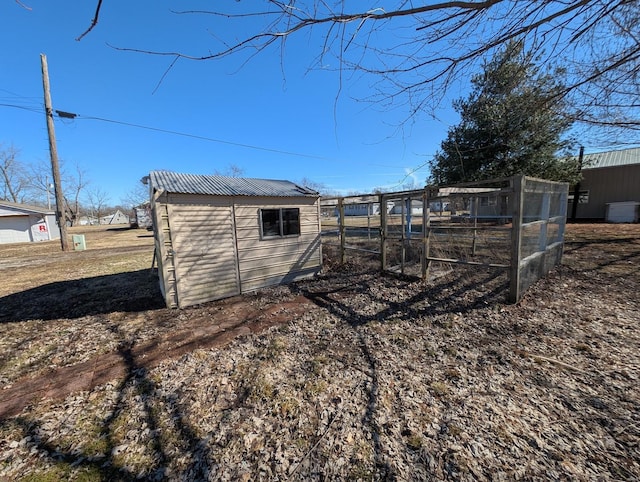 view of shed