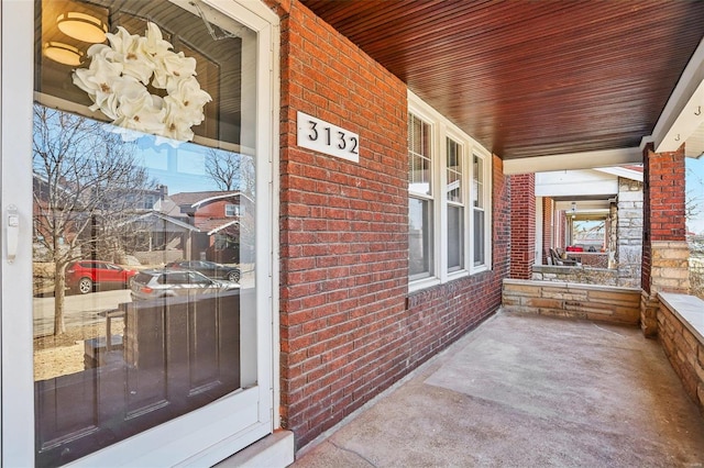 exterior space with covered porch