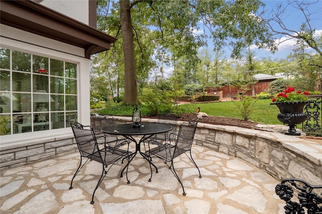 view of patio with outdoor dining area