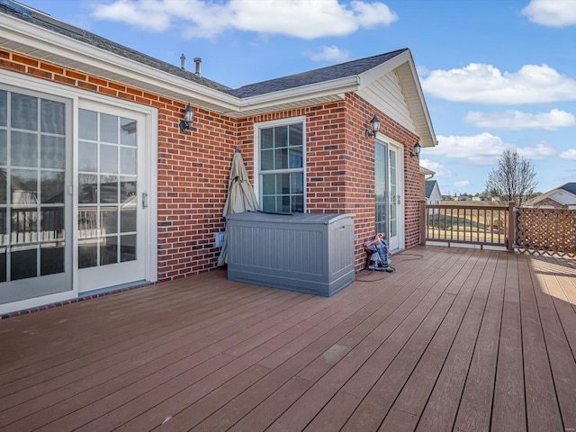 view of wooden terrace