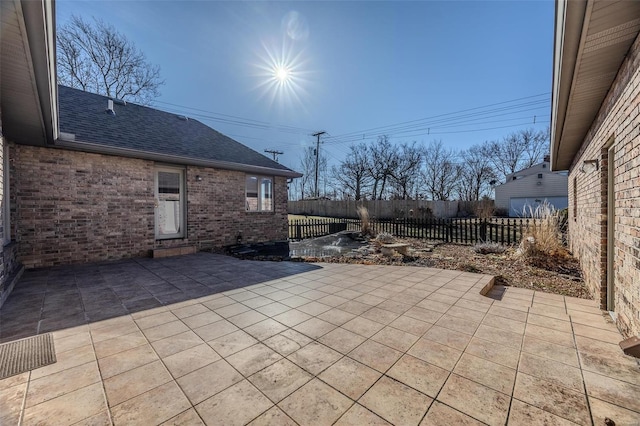 view of patio / terrace with a fenced backyard