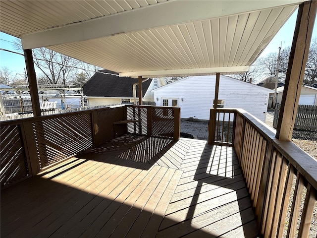 view of wooden deck