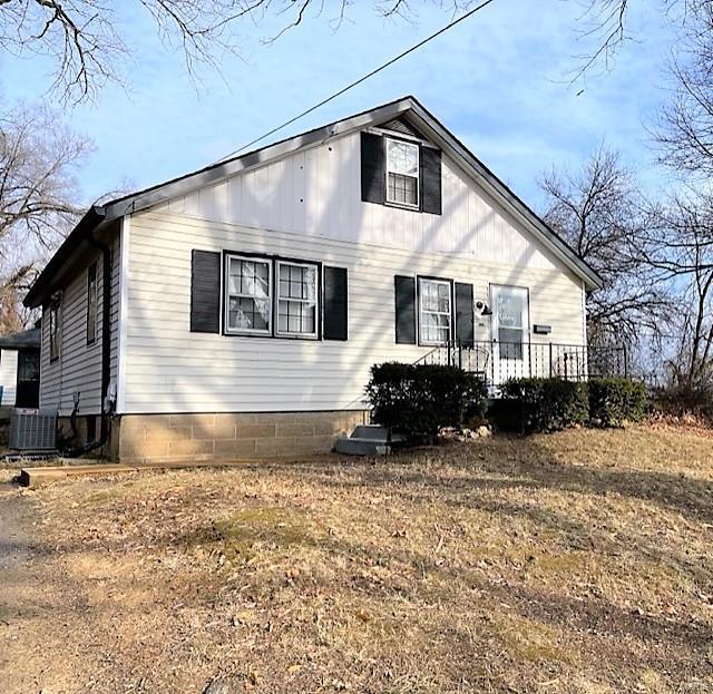 view of front of house featuring central AC unit