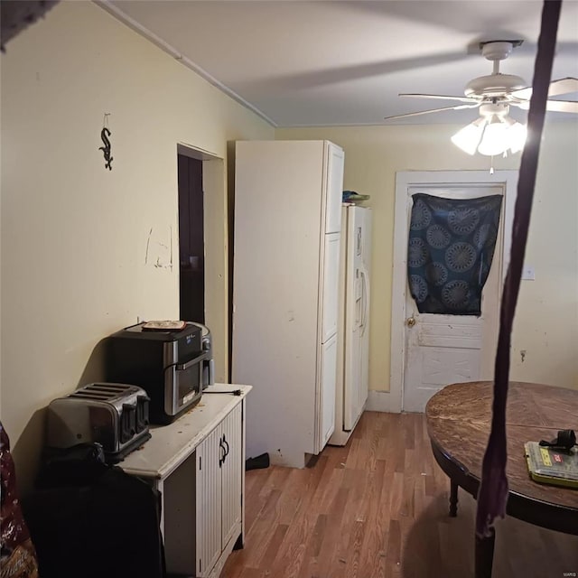 hallway featuring light wood-style floors