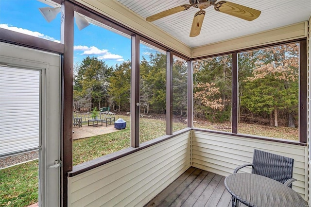 view of sunroom