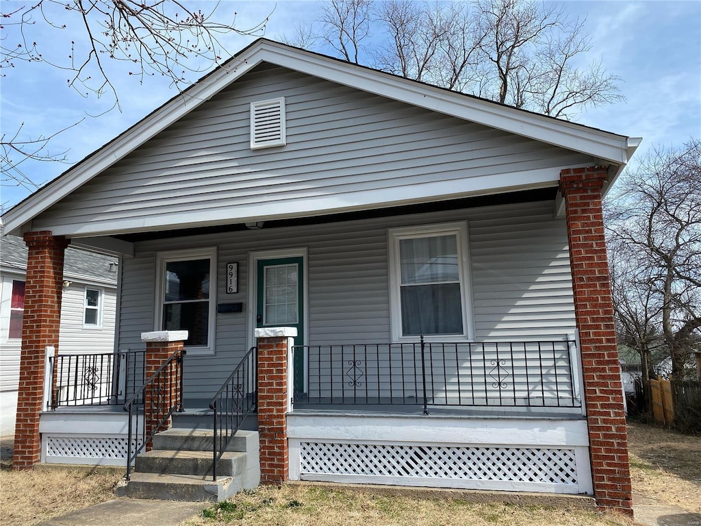 view of front of home with a porch