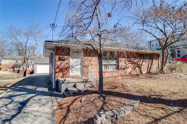 view of front of home with brick siding