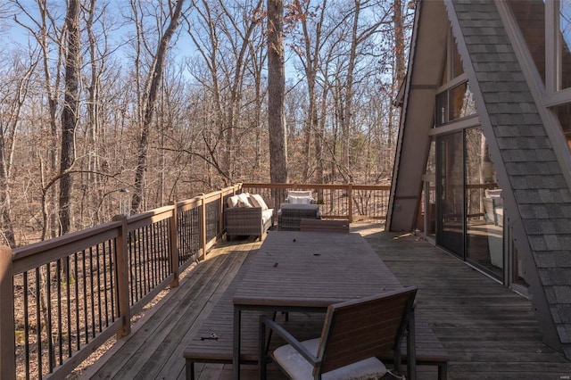 view of wooden deck