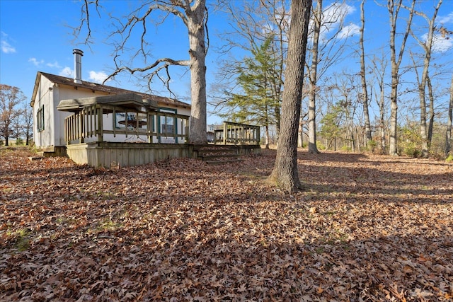 exterior space with a deck