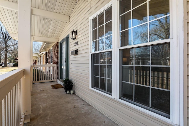 exterior space with covered porch