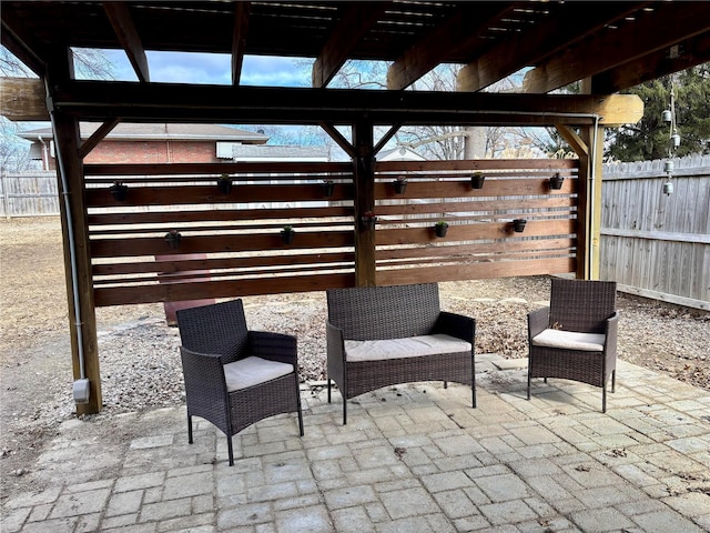 view of patio / terrace with fence