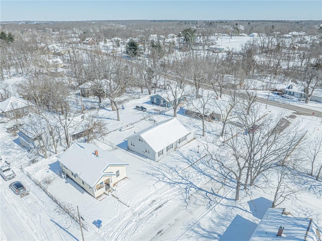 view of snowy aerial view