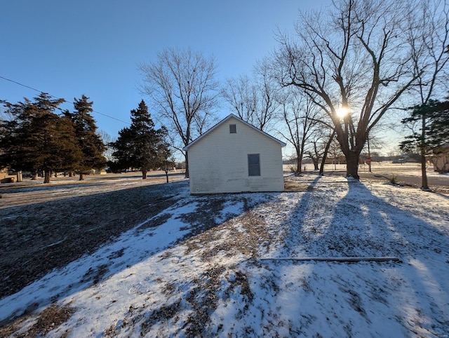 view of snowy exterior