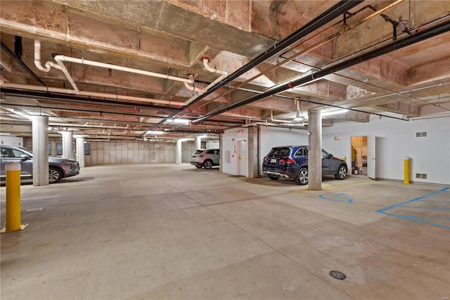 parking deck with visible vents