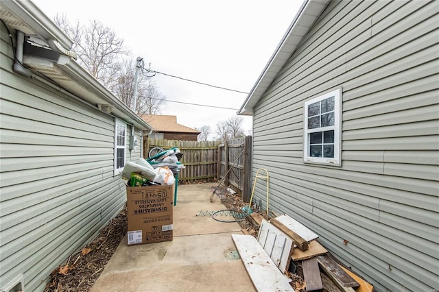 view of patio / terrace with fence