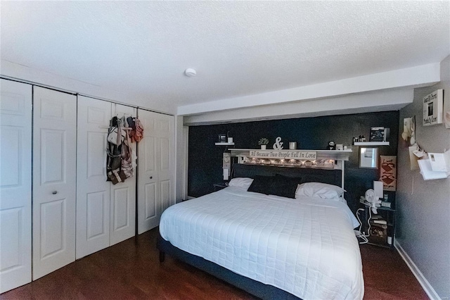 bedroom with a textured ceiling