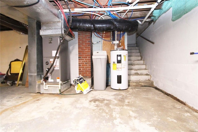 utilities with heating unit and water heater