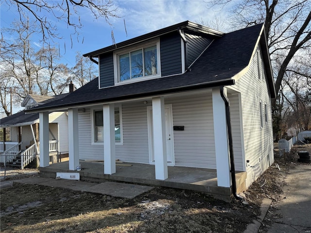 bungalow-style house featuring a porch