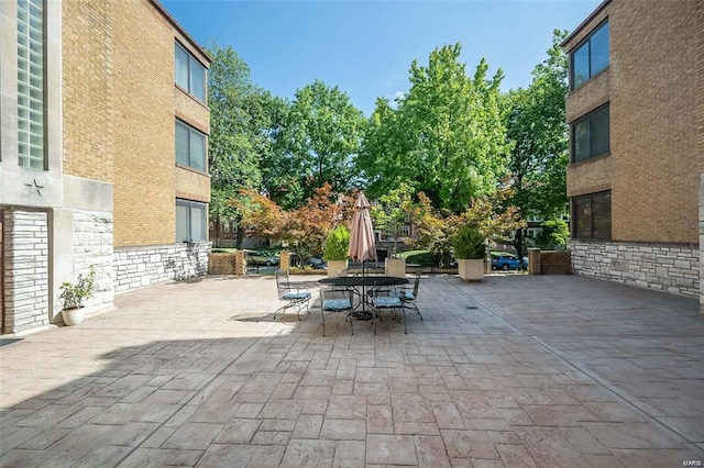 view of patio / terrace featuring outdoor dining space