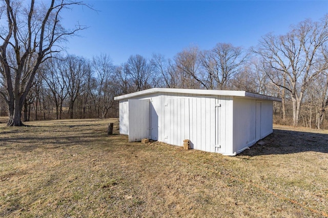 view of shed