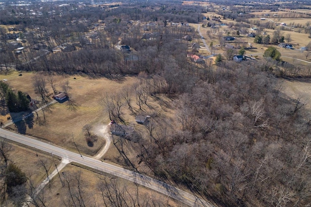 drone / aerial view with a rural view