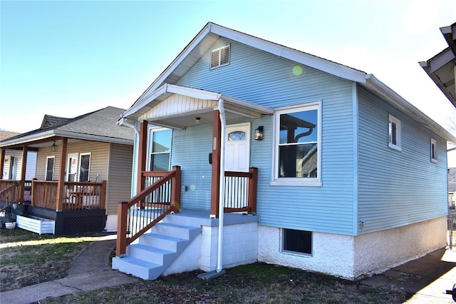 view of bungalow-style house