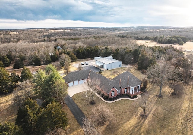 aerial view with a view of trees