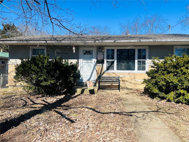 view of ranch-style home