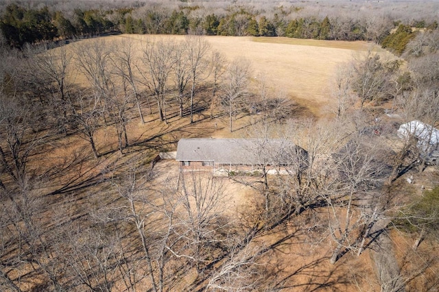 aerial view with a rural view