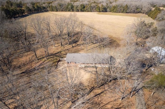 drone / aerial view featuring a rural view