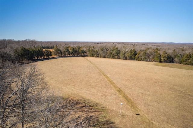 bird's eye view featuring a rural view