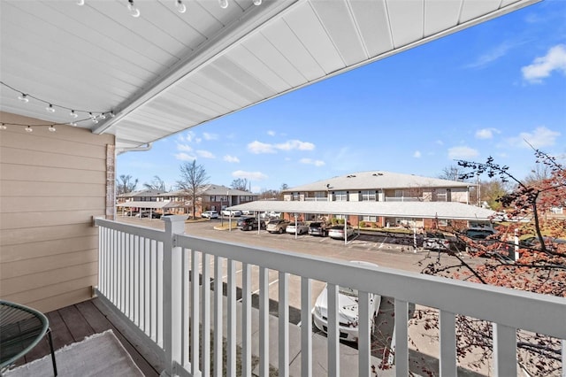 balcony featuring a residential view