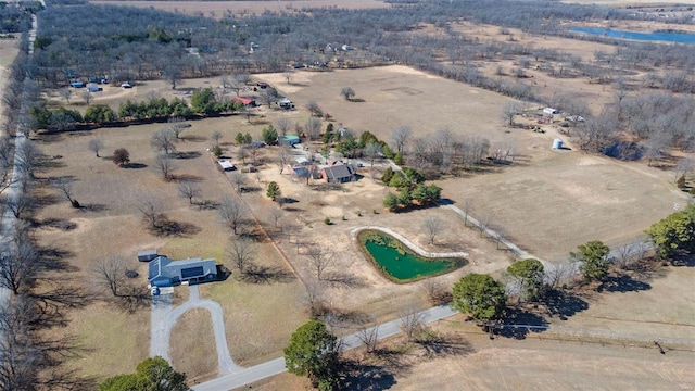 drone / aerial view with a rural view