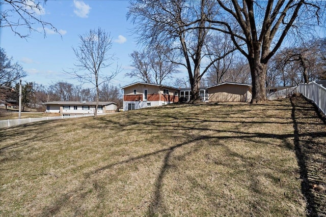 exterior space with fence