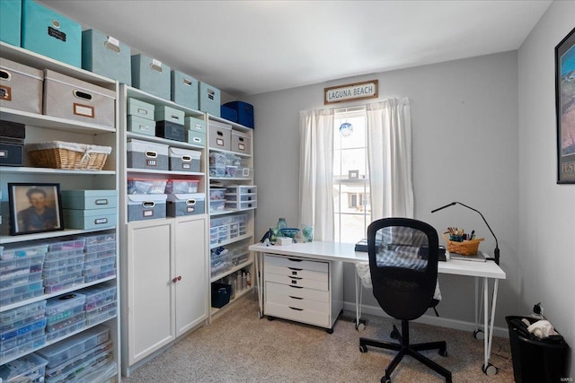 view of carpeted office