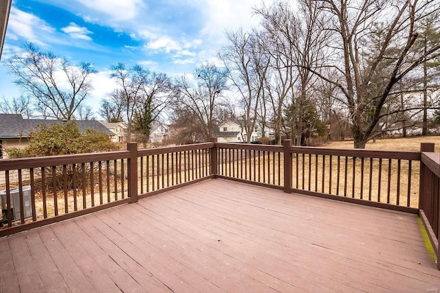 deck featuring central AC unit