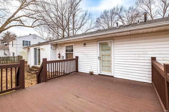 view of wooden deck