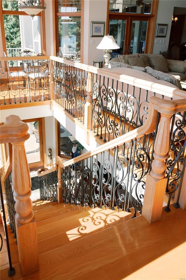 interior space featuring wood finished floors and a wealth of natural light