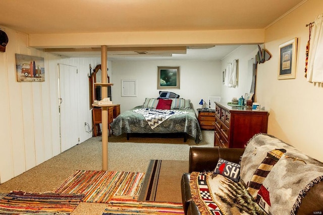 view of carpeted bedroom