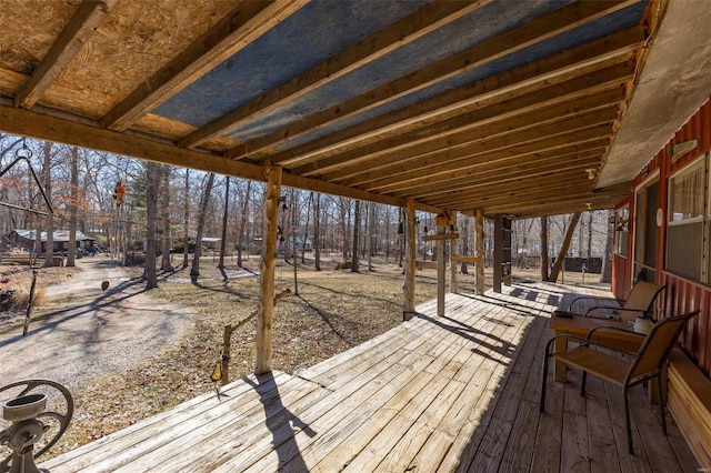 view of wooden terrace