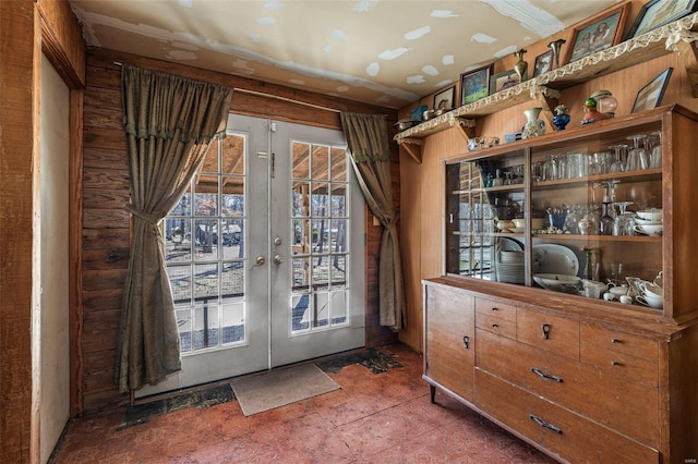 doorway to outside with french doors