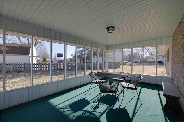 view of sunroom / solarium